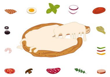 dilimlenmiş pizzan inşa
