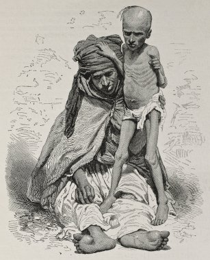 Algeria famine bis clipart
