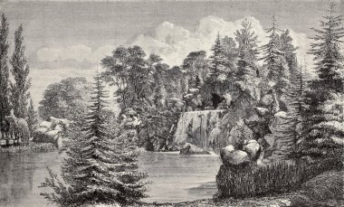 Waterfall of Bois de Boulogne clipart