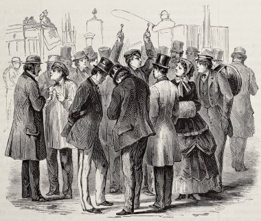 küçük bir grup eski Illustration. lamy tarafından özgün, creatd ve cosson-smeeton, l'illustration, journal universel, paris, 1868 yayımlandı