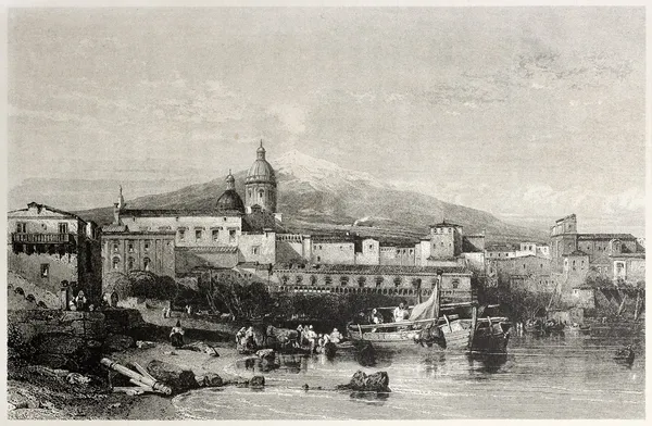 Catania ve etna — Stok fotoğraf