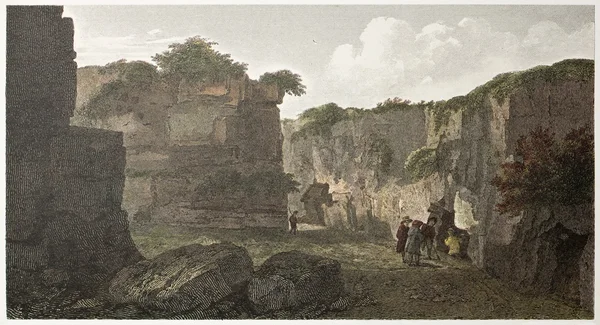 Zabytkowe groby Syrakuzy — Zdjęcie stockowe