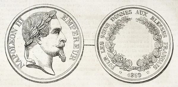 Napoleon iii medaile — Stock fotografie