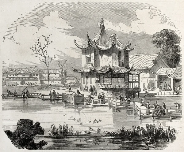 Yuan-Ming-Yuan pavilion — Stock Photo, Image