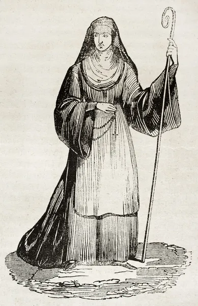 중세 Abbess — 스톡 사진