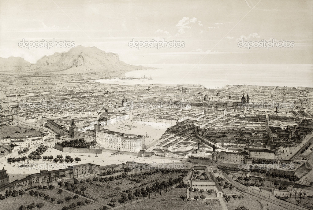 Palermo, old perspective view