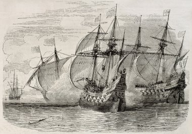 Sea battle clipart