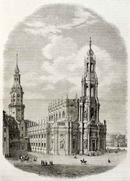 Katholische Hofkirche — Stockfoto