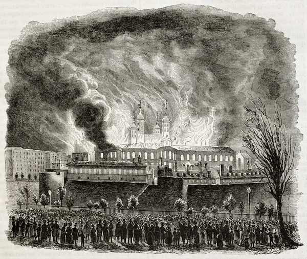 Tower of london fire — Stockfoto