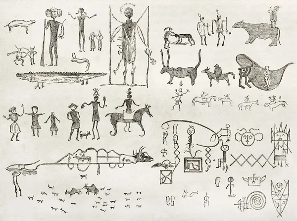 Hiéroglyphes amérindiens — Photo