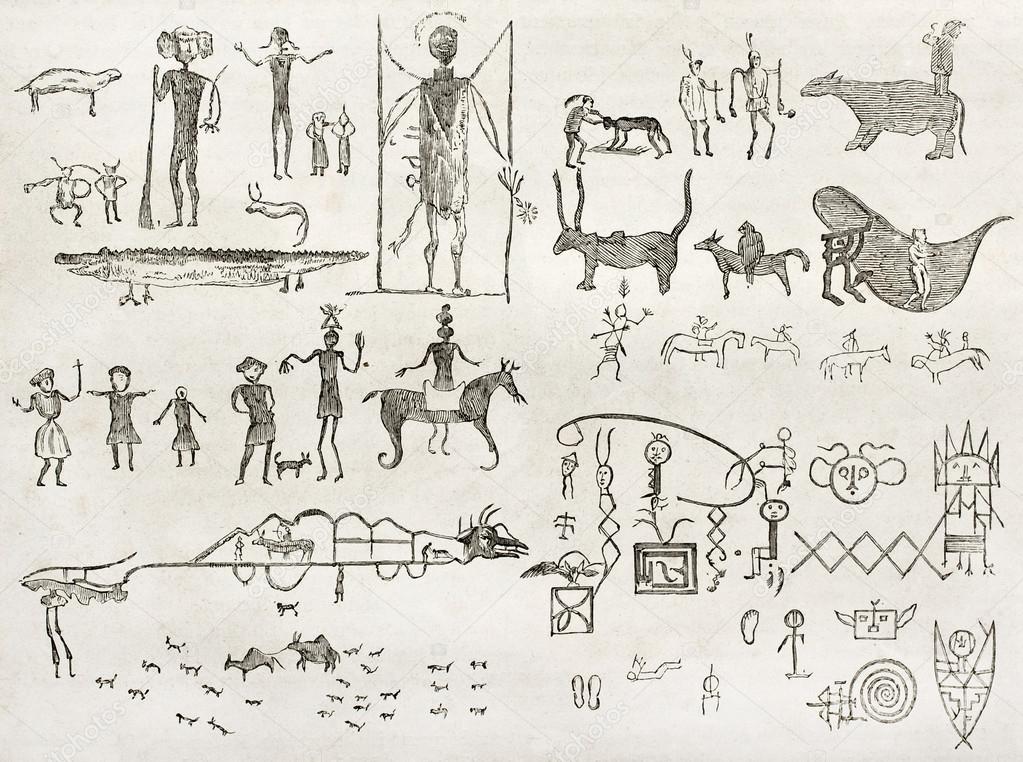 Native American hieroglyphics