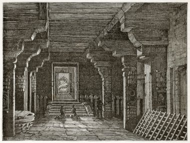 Chidambaram pagoda iç, Hindistan