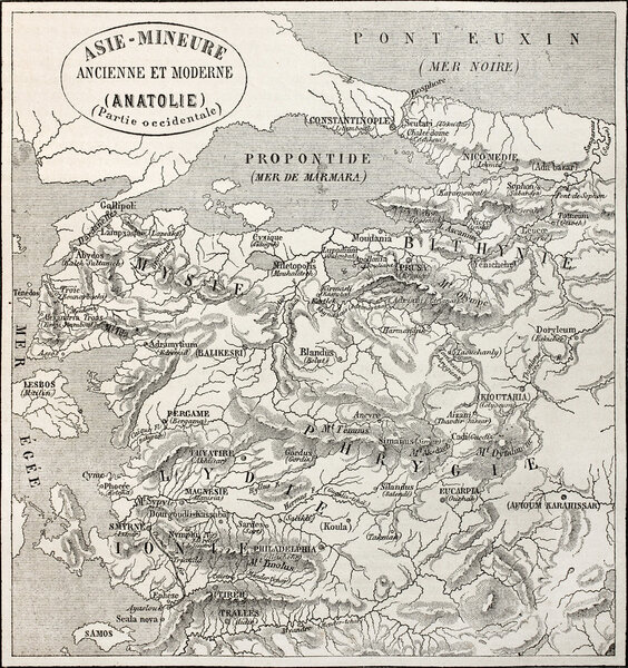 Старая карта Анатолии
