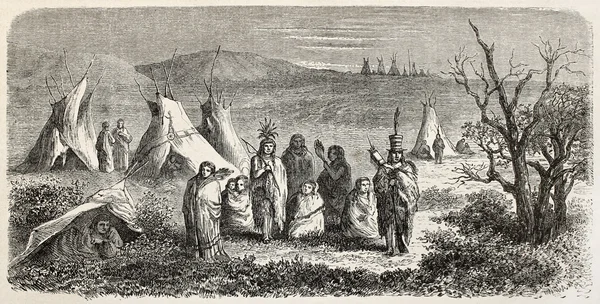 Sioux encampment — Stock Photo, Image