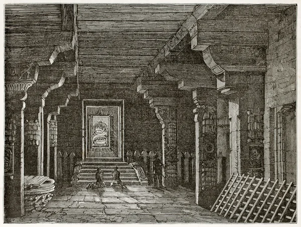 Chidambaram interior de la pagoda, india — Foto de Stock