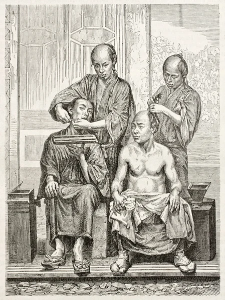 Japoński fryzjerzy — Zdjęcie stockowe