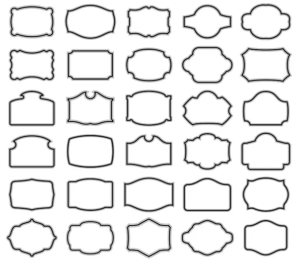 30 の空白のラベル — ストックベクタ