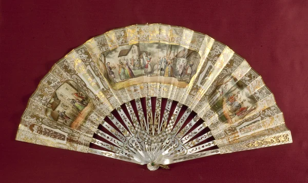 Old hand fan ter — Stock Photo, Image