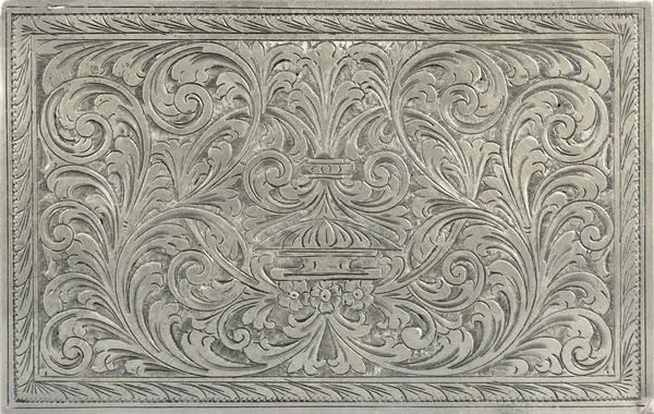 Graverad silver — Stockfoto