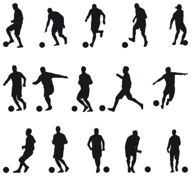 futbol oyuncuları silhouettes