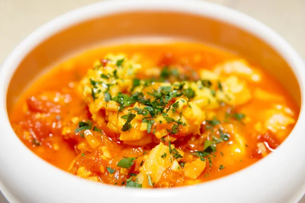 Mediterranean seafood soup — Stock Image Mediterranean seafood soup Stock Picture
