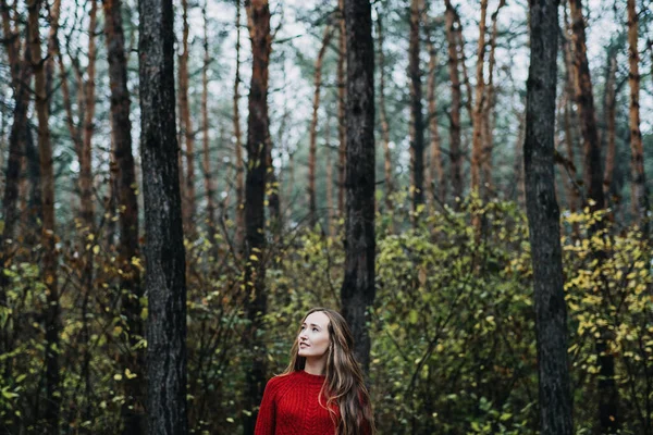 Mindfulness Based Cognitive Therapy Mindfulness Practices Young Woman Long Hair — Stock Photo, Image