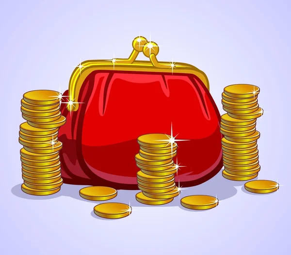 m-cüzdan ve sikke vektör çizimi