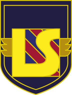 Yazılı m ve s, ls harfleri amblemi illüstrasyon