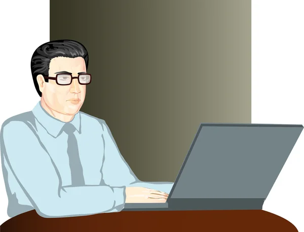 laptop çalışan adam