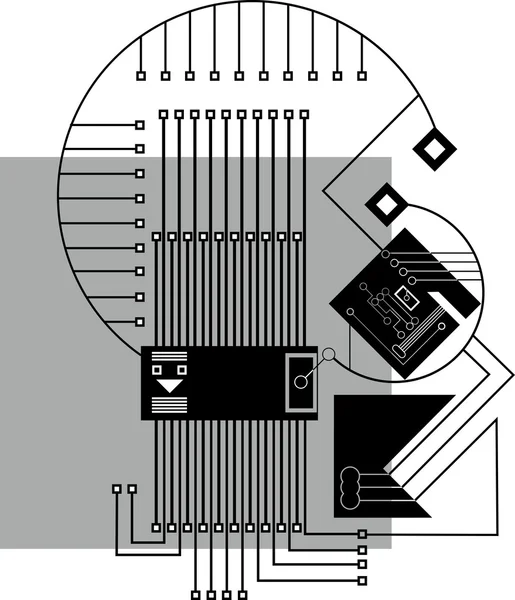 Placa de circuito — Archivo Imágenes Vectoriales