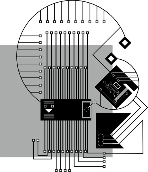 Placa de circuito — Vetor de Stock