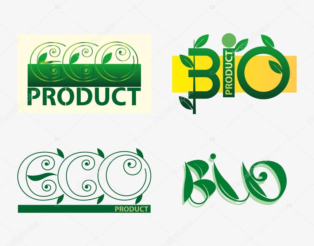 Environmental eco icon or logo with green leaf. Vector illustration