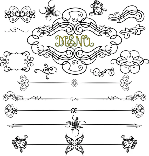 Ornaments and Dividers — Stock Vector