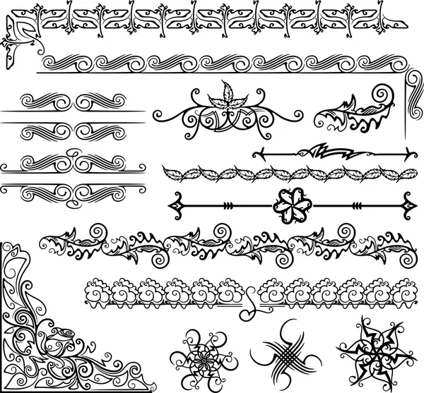 Adornos y Divisores — Vector de stock