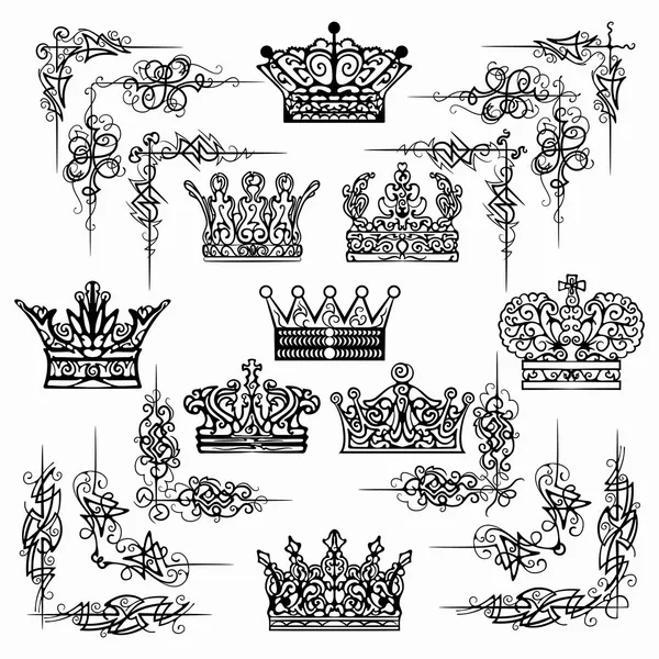 Crown, king, Area,black — Stock Vector