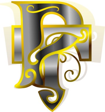 Monogram p, t