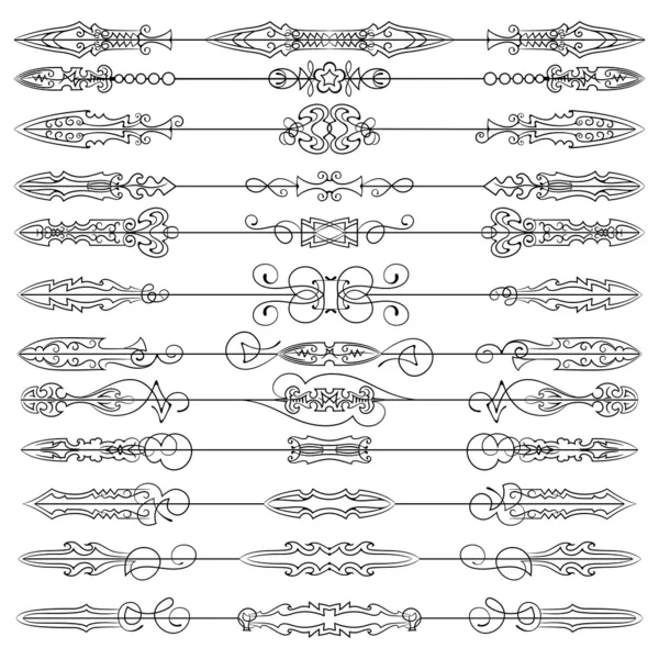 Conjunto de vectores, negro — Archivo Imágenes Vectoriales