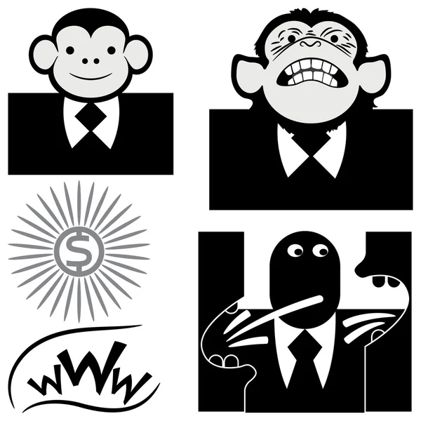 Business monkey — Stock Vector