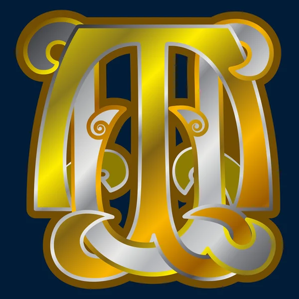 Monogramme, U, T — Image vectorielle