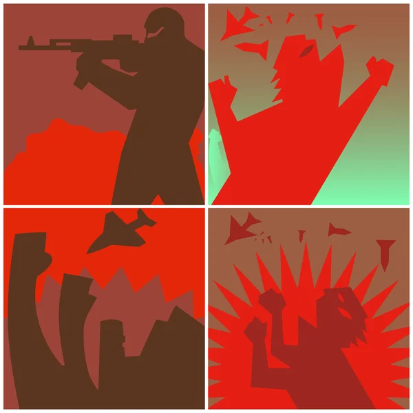 Contra la guerra . — Vector de stock