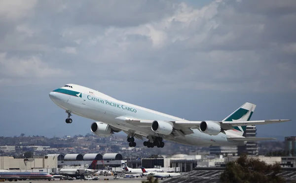 Cathay Pacific B747-8 Freighter at Los Angeles International Air — Stock Photo, Image
