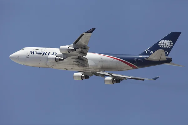 World Airways Boeing 747 N740WA em Los Angeles — Fotografia de Stock