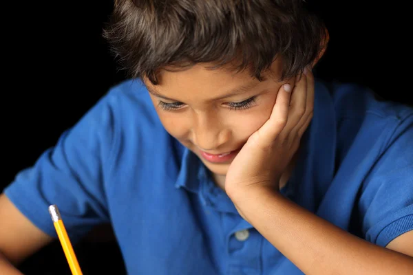 Portrait of young boy - Chiaroscuro Series Stock Photo