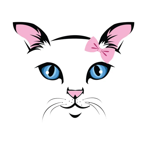 Cara de gato — Vector de stock