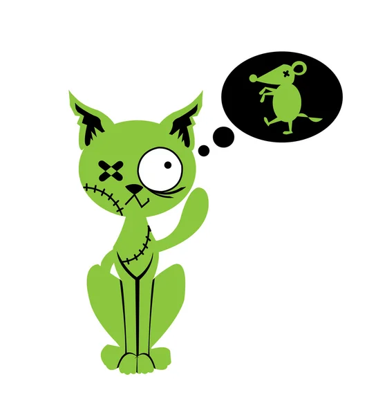 Gatto zombie — Vettoriale Stock