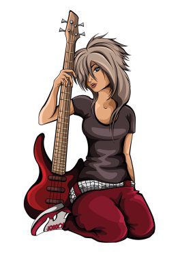Gitarlı kız.