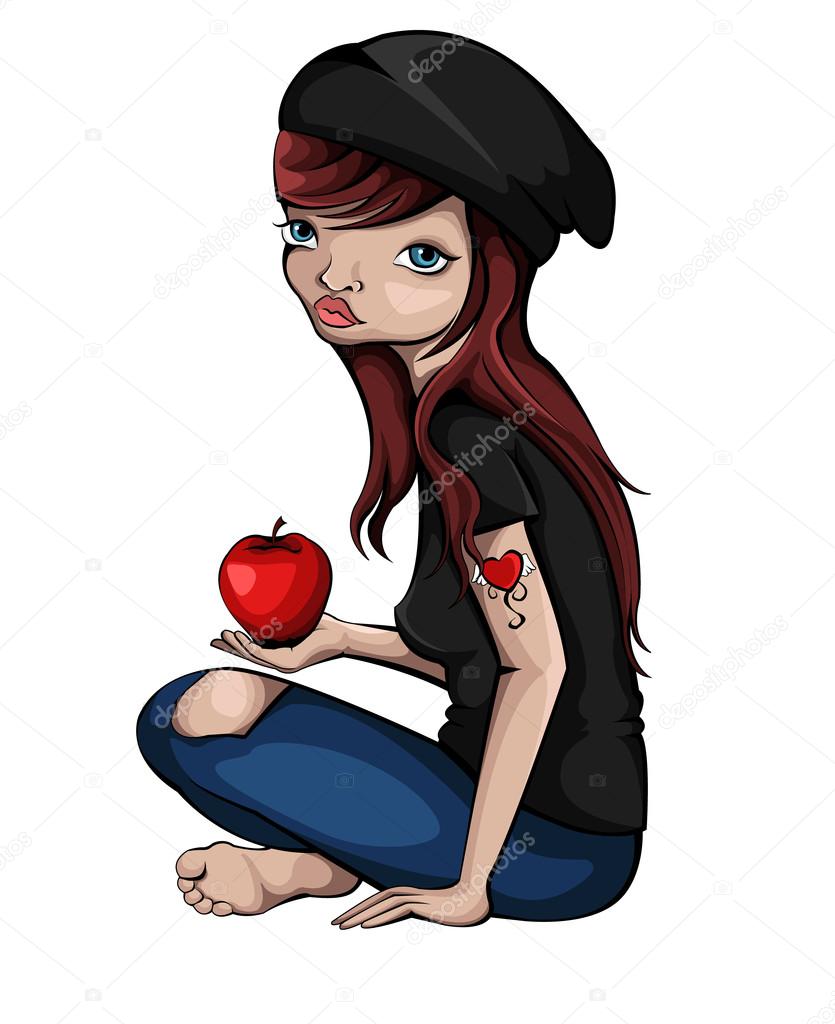 Girl With Apple