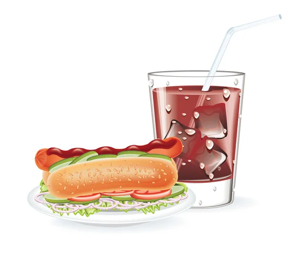 Hot Dog et secouer — Image vectorielle