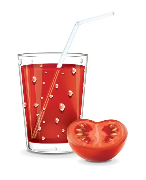 Zumo de tomate — Vector de stock