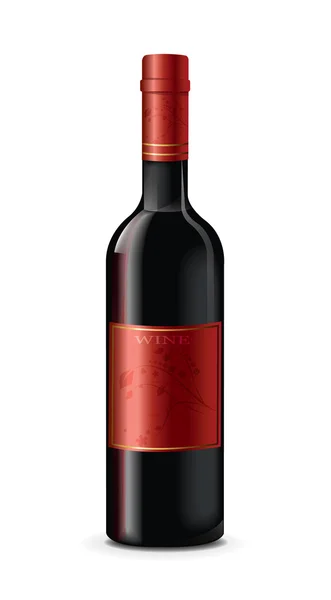Botella de vino — Vector de stock